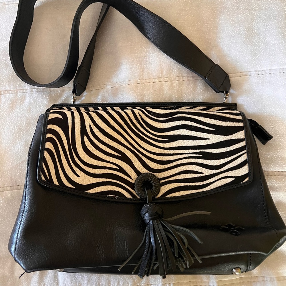 Patricia Nash Cow Hair Shoulder & Crossbody Purse with Strap